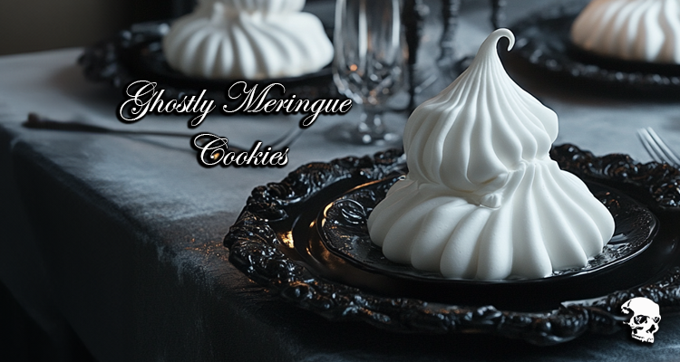 Ghostly Meringue Cookies