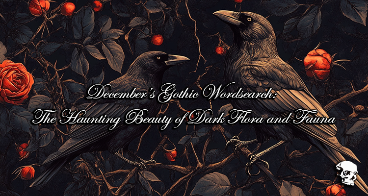 December’s Gothic Wordsearch: The Haunting Beauty of Dark Flora and Fauna