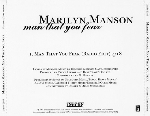 Marilyn Manson – Man That You Fear