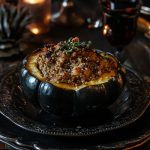Midnight Quinoa Stuffed Acorn Squash