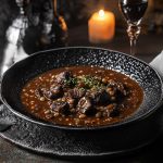 Dark Beef Stew with Black Barley