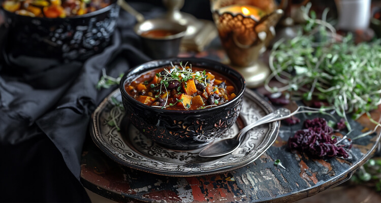 Spicy Black Bean and Sweet Potato Chili
