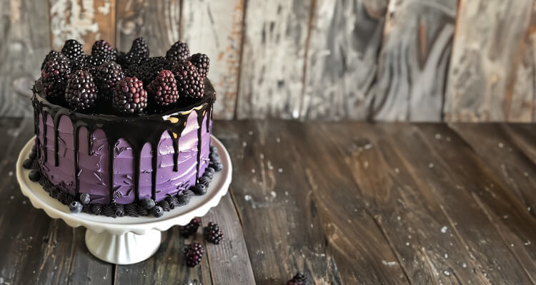 Blackberry Lavender Gothic Cake