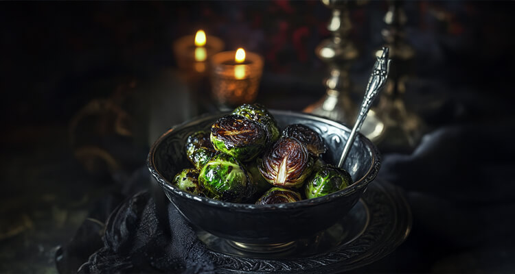 Blackened Brussels Sprouts with Balsamic Glaze