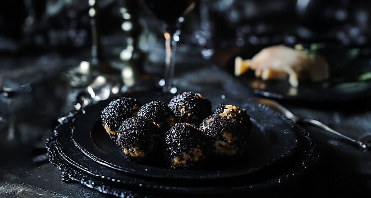 Midnight Cheese Balls with Dark Coating
