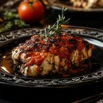 Dark Chicken Parmesan with Blackened Marinara Sauce