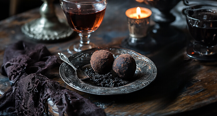 Eerie Earl Grey Truffles with Black Tea Infusion