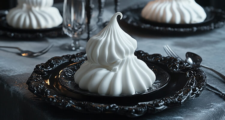 Ghostly Meringue Cookies