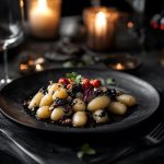 Ghostly Gnocchi with Black Garlic Sauce