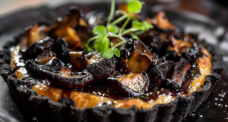 Black Garlic & Wild Mushroom Tart