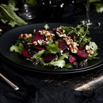 Dark Roasted Beet and Walnut Salad