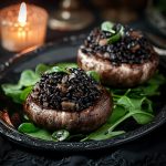 Stuffed Mushrooms with Black Rice and Spinach